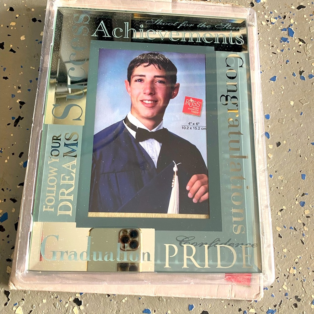 Glass graduation portrait